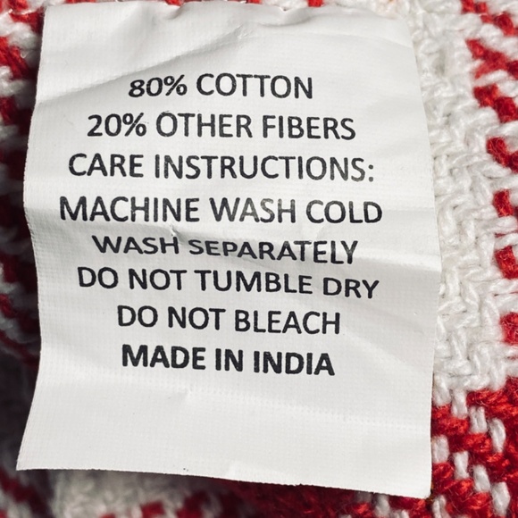 Vintage Christmas Blanket Plaid Throw 50X60 Woven Cotton Blend Dobby Holiday - Picture 5 of 10